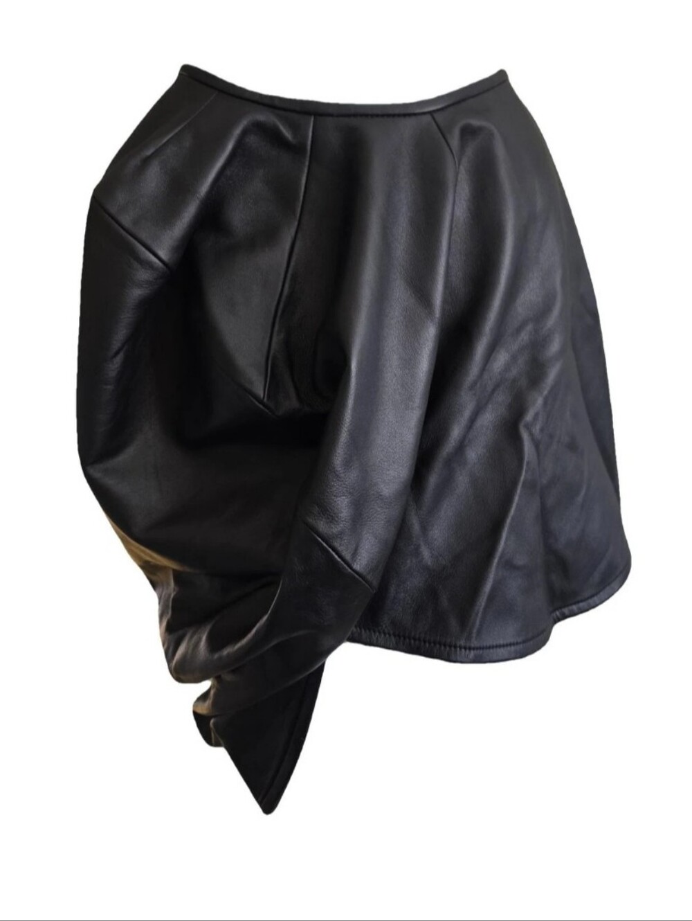 MM6 Maison Margiela Runway bubble Mid Length Leather Skirt Sz 40IT S/M  BNWT
